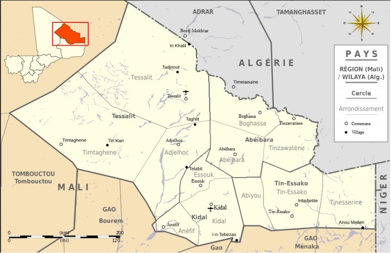 carte mali kidal