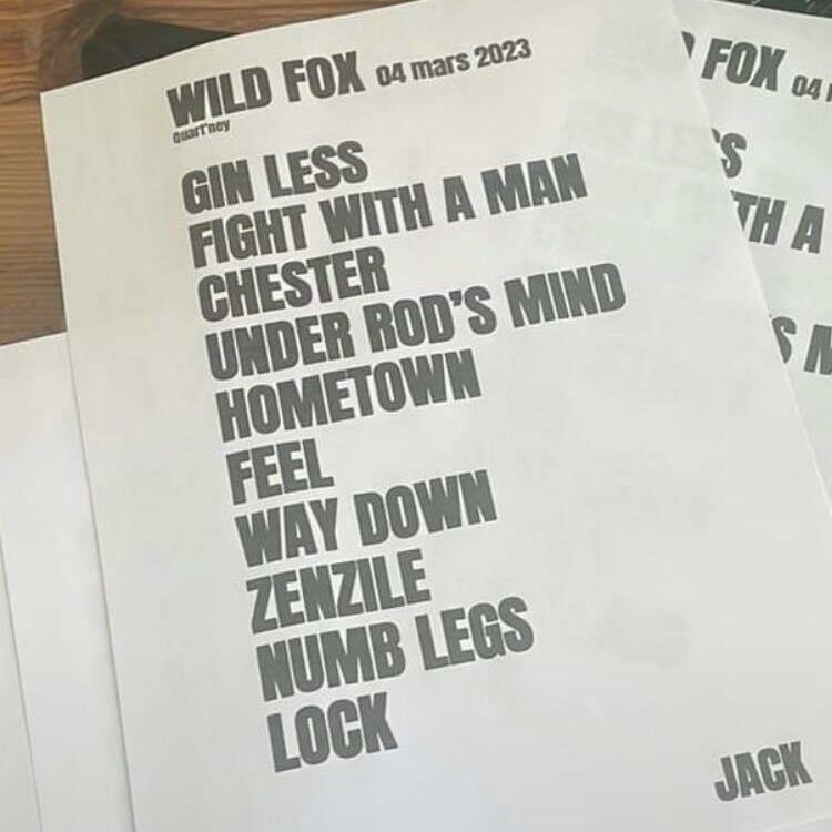 Wild Fow Set List