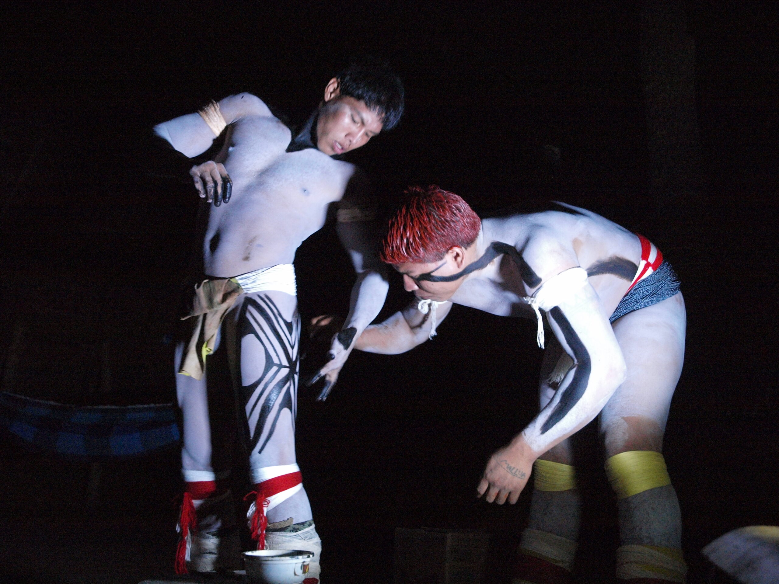 Préparation d’un rituel de passage chez les Yawalapiti d’Amazonie brésilienne. Crédit : Anako